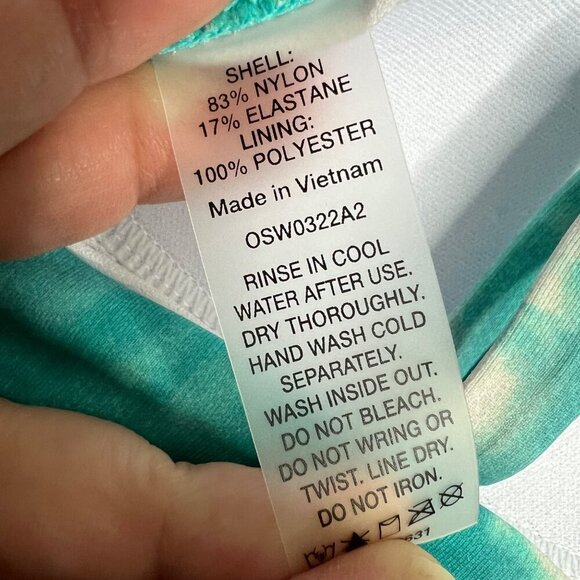 NWT Calme Johnny Was Multi Tie Dye Bikini Top Adjustable Molded Cups Small - Picture 8 of 8